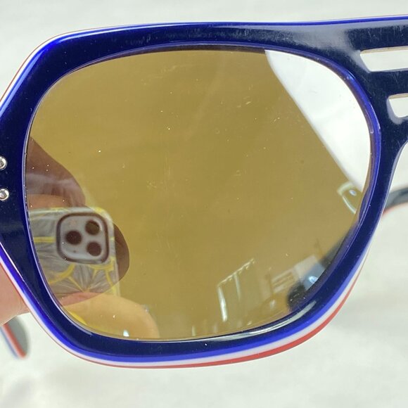 Vintage Foster Grant Red White Blue Mirrored Sunglasses - Picture 8 of 10